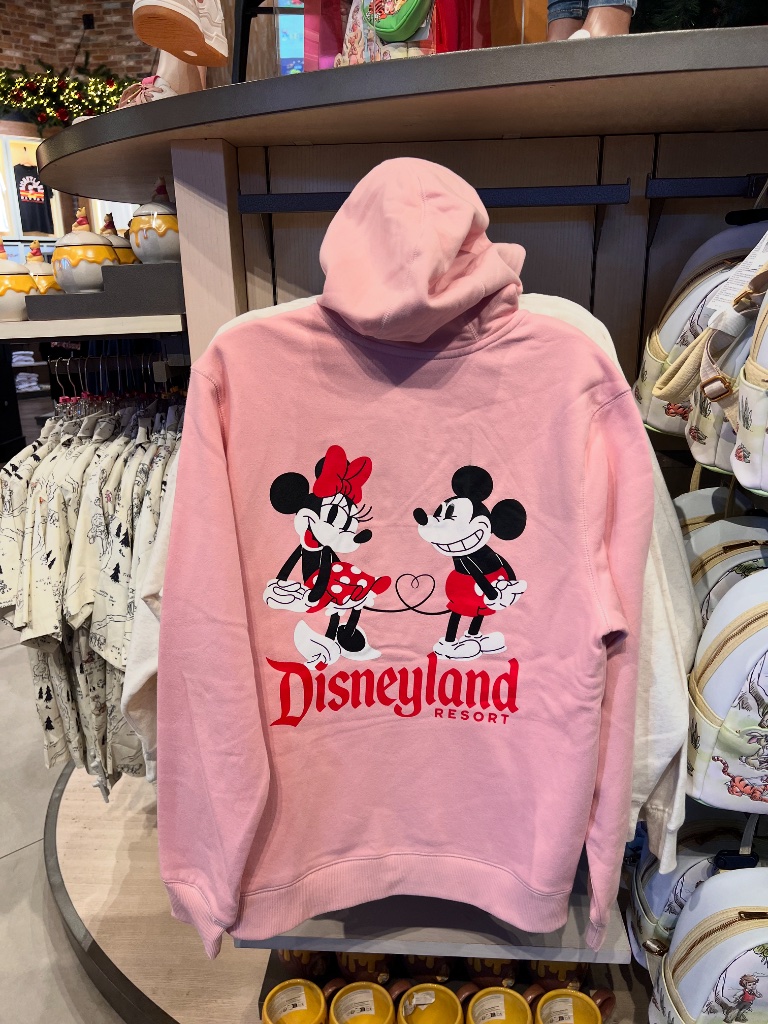 Disneyland 2025 Pink Mickey & Minnie Valentine Sweatshirt